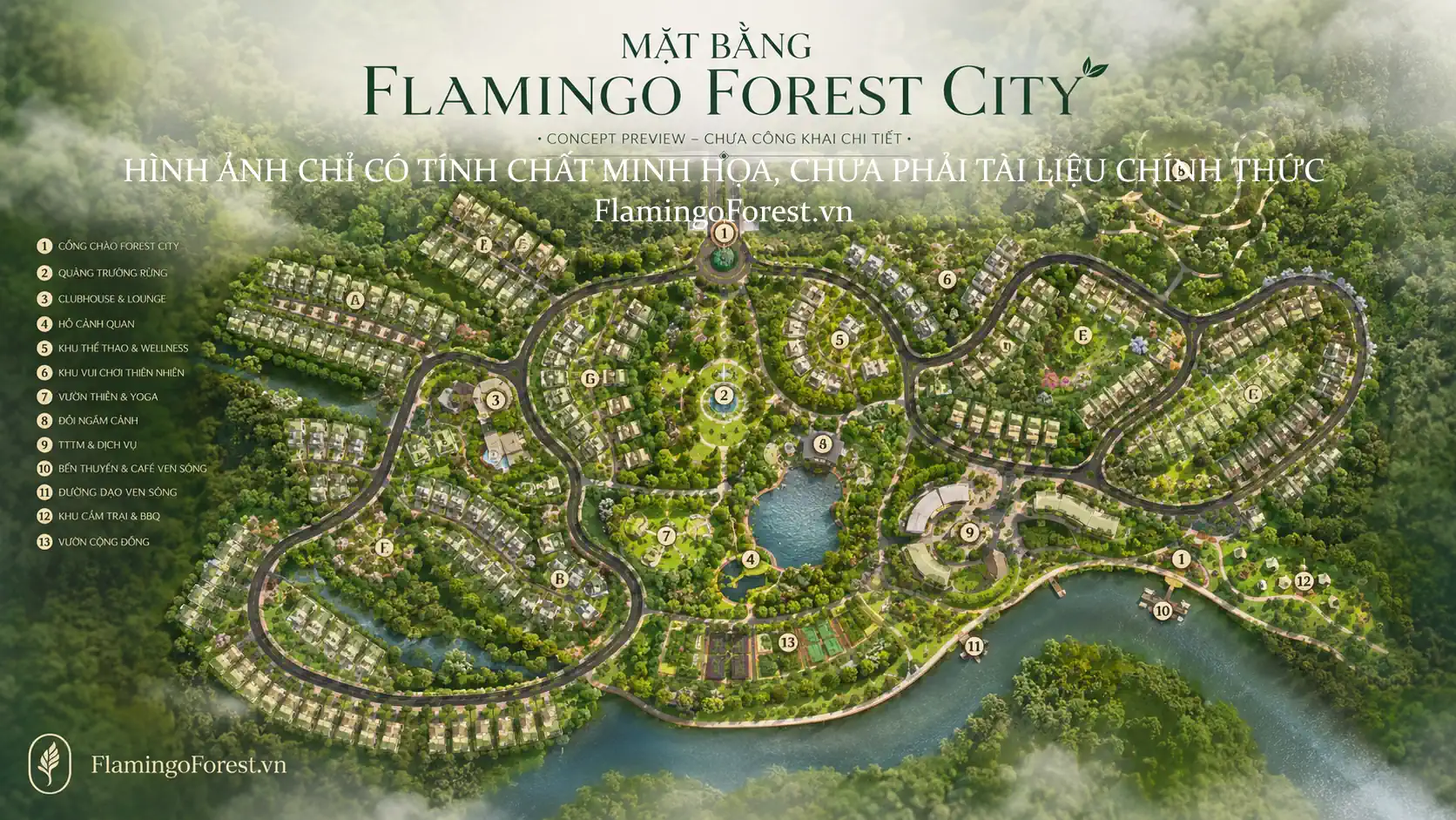 Mặt bằng Lakeview Villa Flamingo Forest City Đông Anh