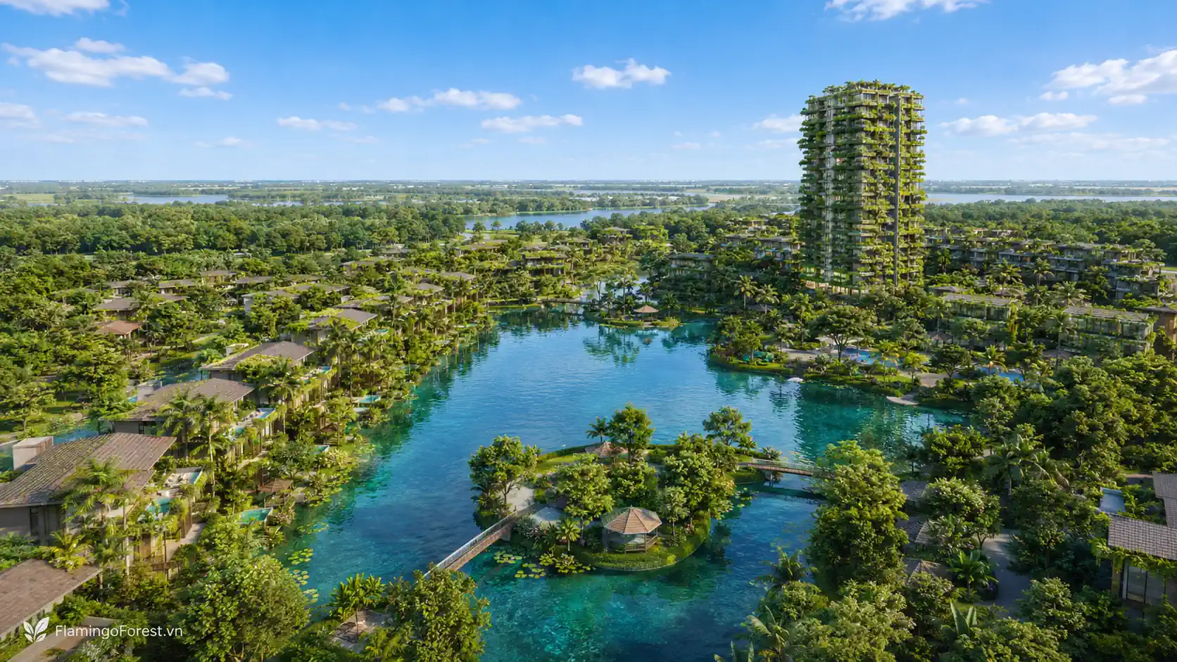 Toàn cảnh Flamingo Forest City khu đô thị xanh Flamingo Đông Anh