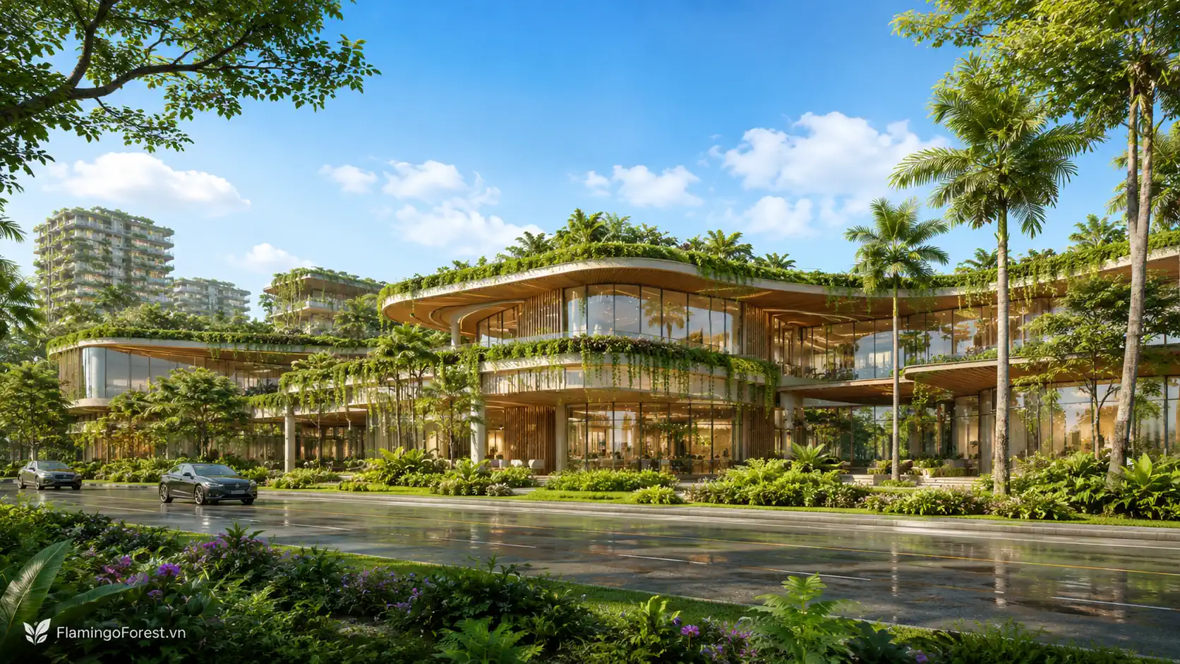 Trung tâm mua sắm tại Flamingo Forest City khu đô thị xanh Flamingo Đông Anh